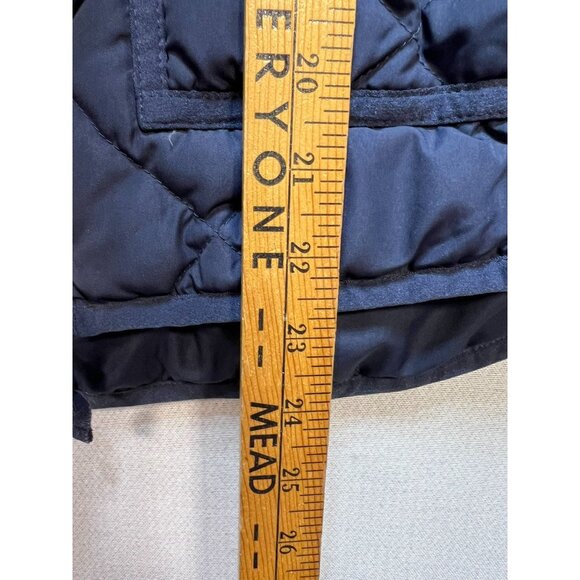 J.Crew Women's Cardigan Quilted Puffer Vest Full Zip Size XS Navy Blue Pockets - Picture 8 of 11